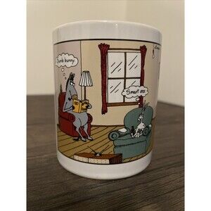 Vintage 1998 The Far Side - Coffee Mug - Dumb Bunny Smart Ass‎ - By Gary Larson